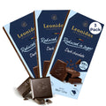 Leonidas Belgian Dark Chocolate Tablet 3-Pack – Reduced Sugar Bars
