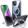 Flyzoo Magnetic Kickstand Case for iPhone 13/14 | MagSafe Clear Cover