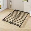 VERFARM 4ft6 Double Metal Bed Frame | Heavy Duty Low Platform Base