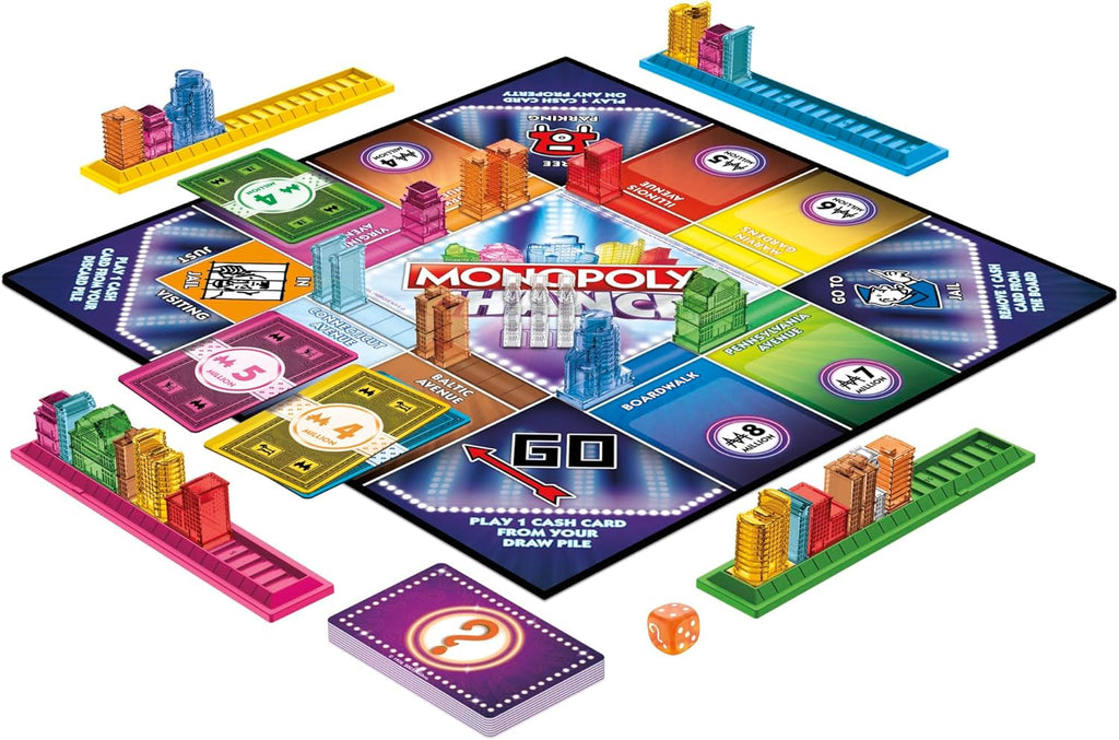 Hasbro Monopoly Chance Card Game – Fast-Paced Family Strategy Board Game