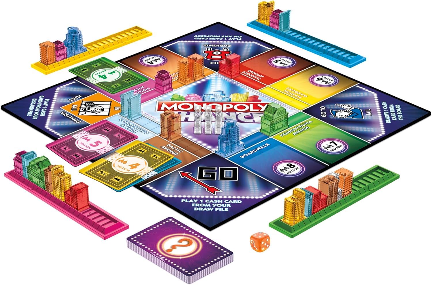 Hasbro Monopoly Chance Card Game – Fast-Paced Family Strategy Board Game
