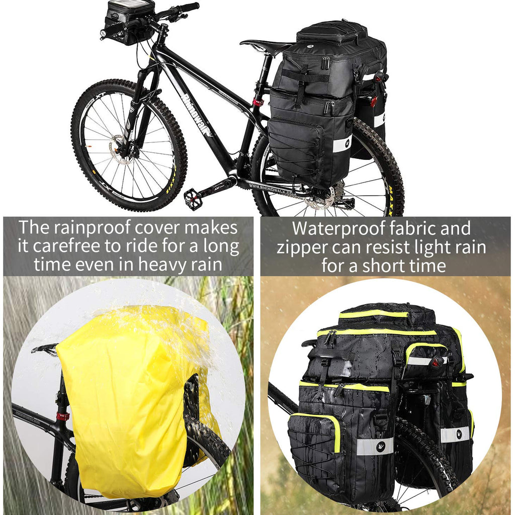 BAIGIO 3-in-1 Bike Panniers | 75L Waterproof Rear Rack Bag & Backpack