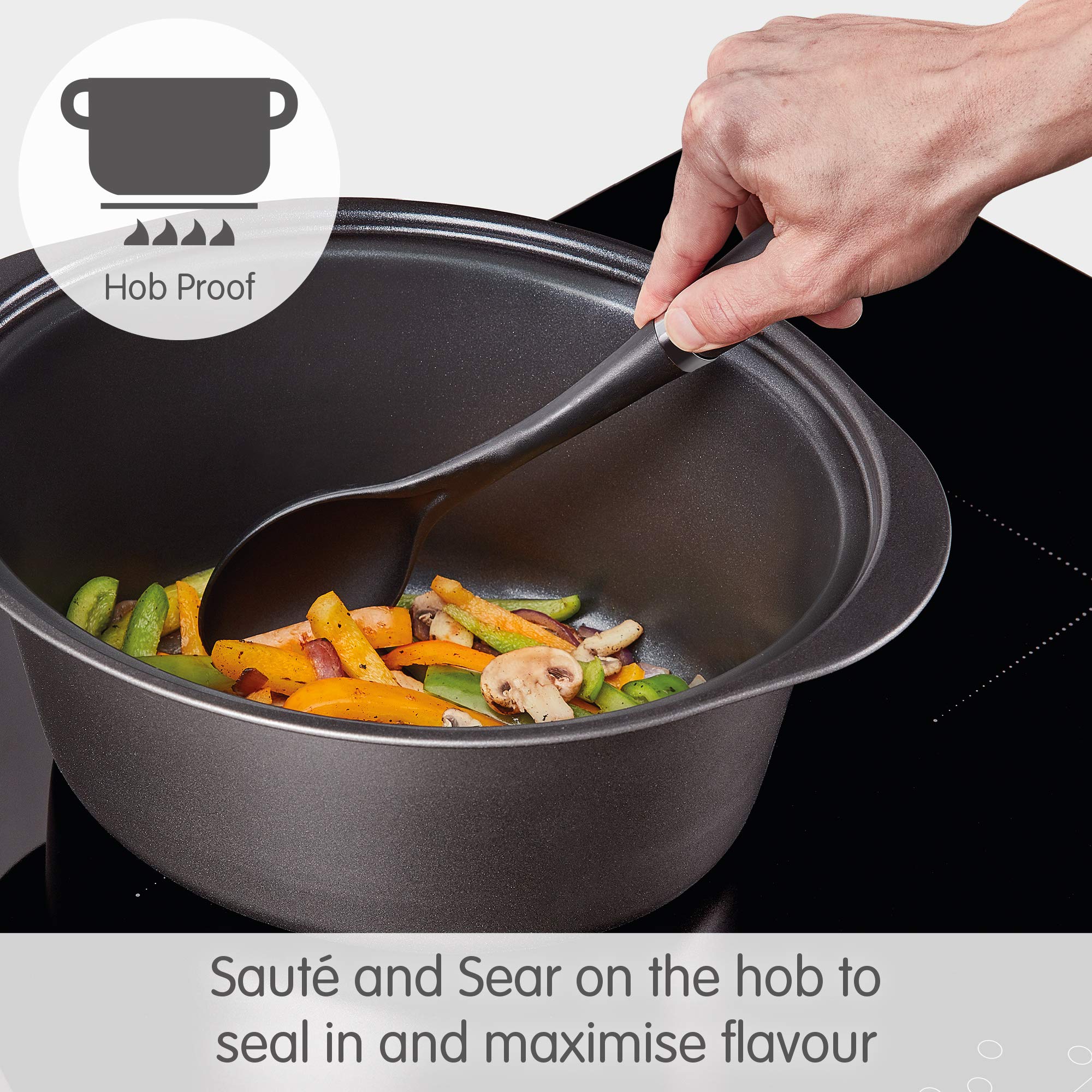 Morphy Richards 6.5L Sear and Stew Slow Cooker – Hob Proof Pot
