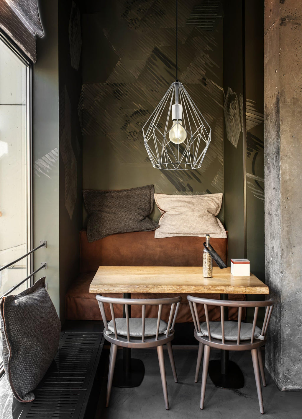 Eglo Carlton Vintage Pendant Lamp – Silver Geometric Steel Light