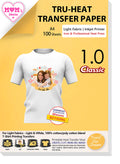 TransOurDream Inkjet Heat Transfer Paper for Light Fabric - 100 A4 Sheets