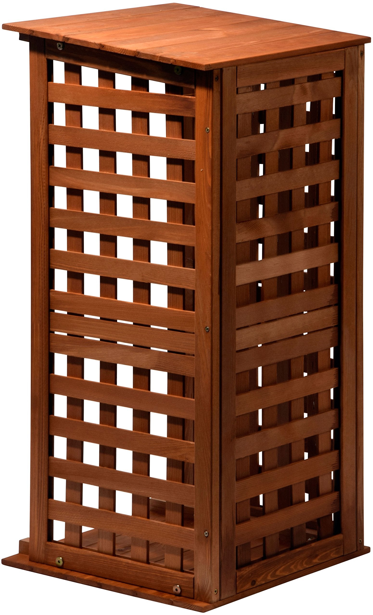 Dobar Green Label FSC Pine Wood Firewood Rack - Compact Log Shelter, Brown
