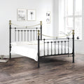 Julian Bowen Victoria Victorian Metal Bed Frame - Satin Black - Double