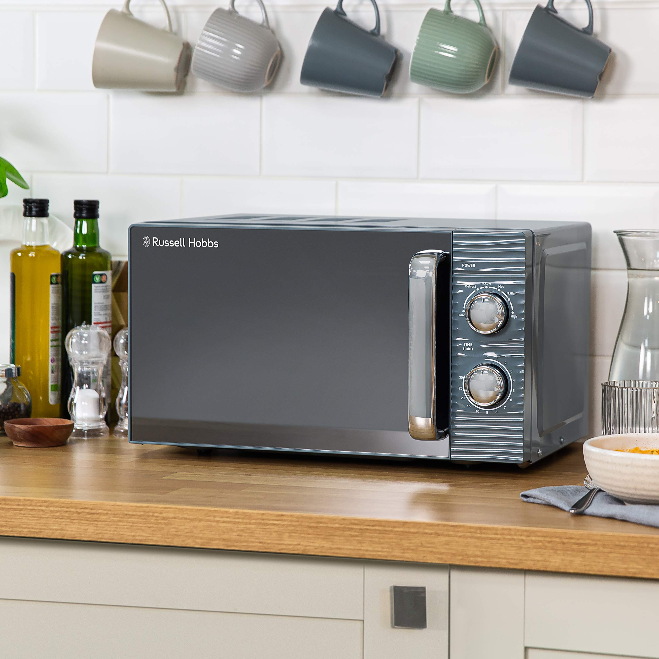 Russell Hobbs Inspire 17L 700W Solo Manual Microwave – Grey