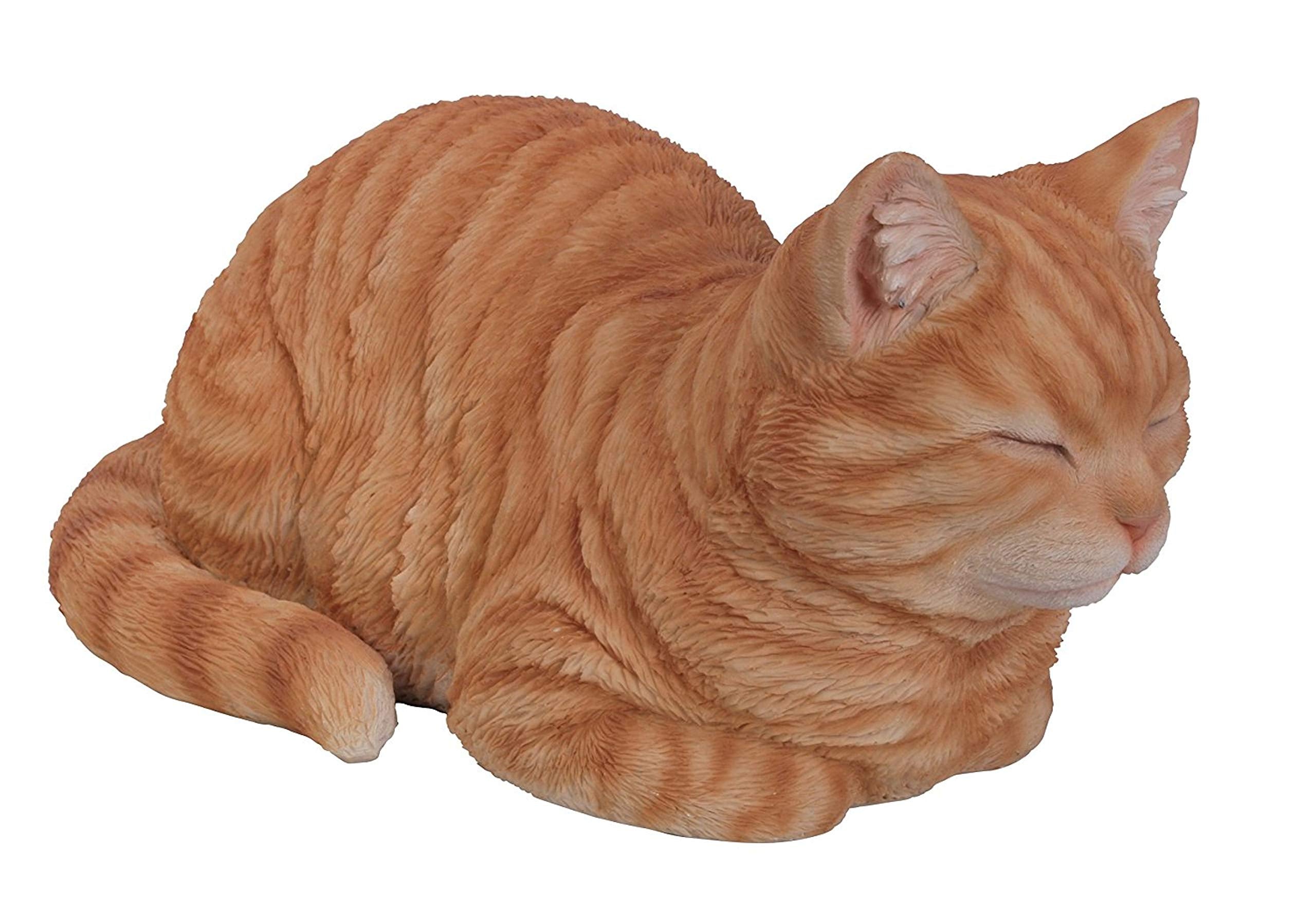 Vivid Arts Ginger Dreaming Cat Resin Ornament | Indoor Outdoor Decor