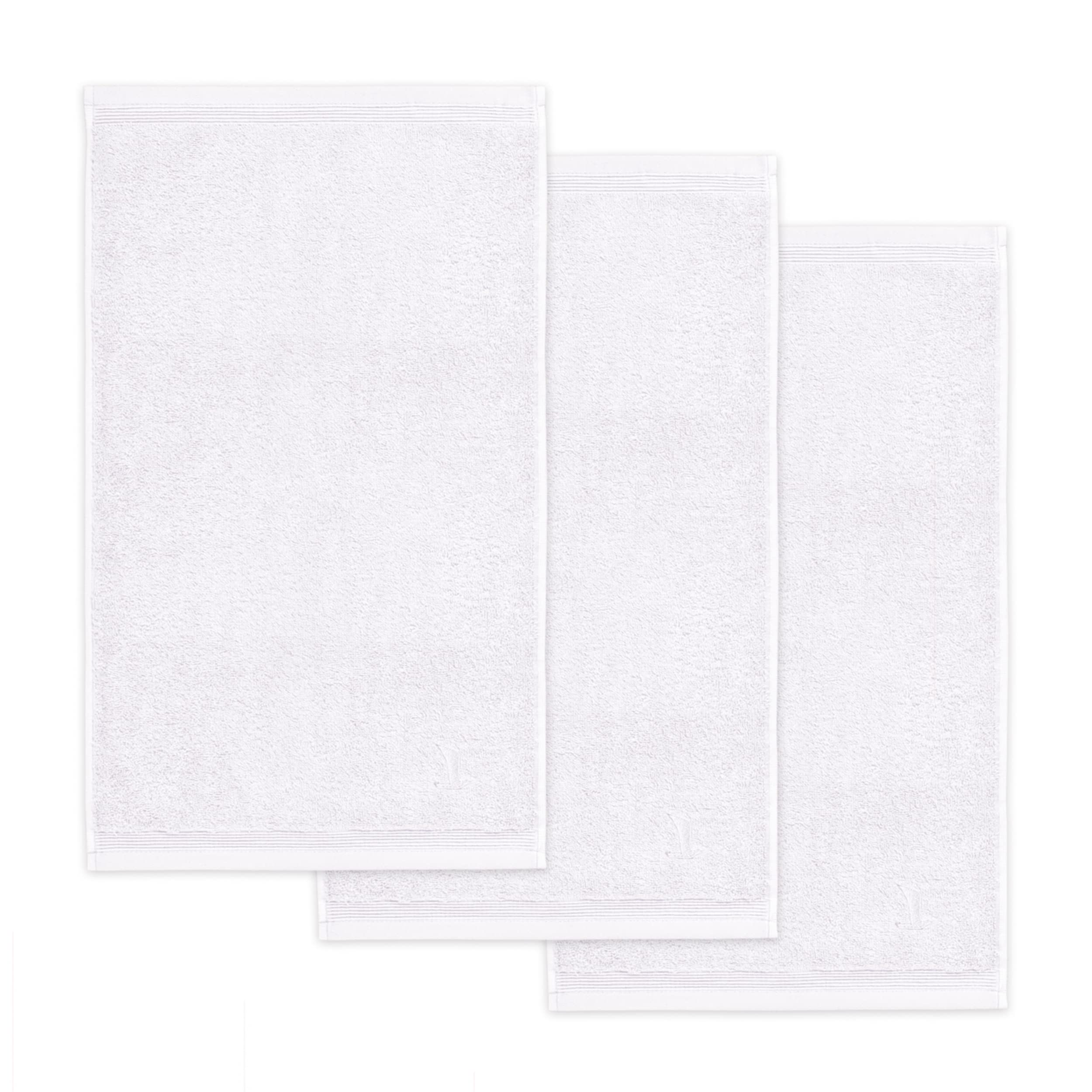 Möve Superwuschel Gästehandtuch 3er-Set – 100% Baumwolle, Snow, 30x50 cm