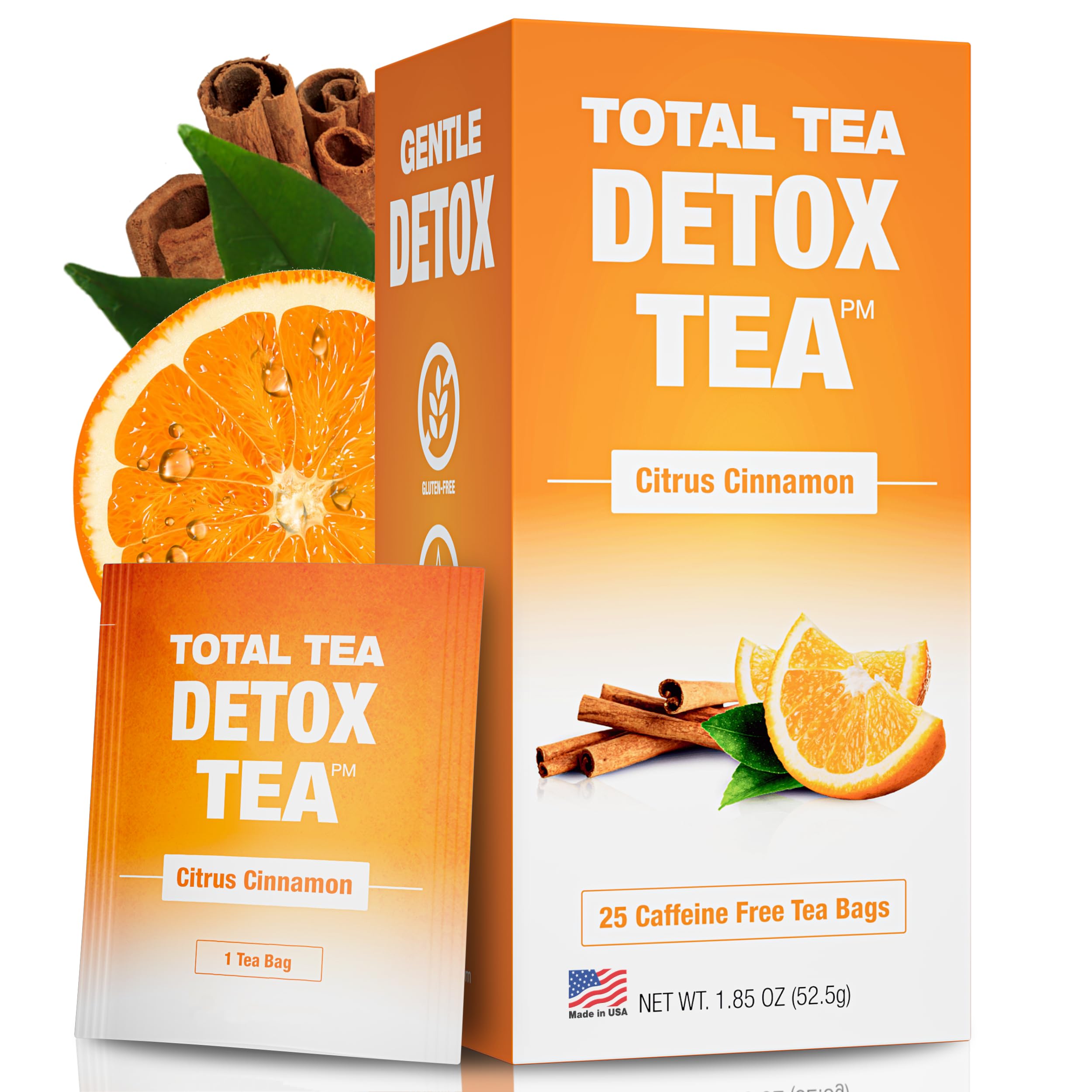 Total Tea Caffeine Free Slimming Detox Tea – Herbal Citrus (25 Bags)