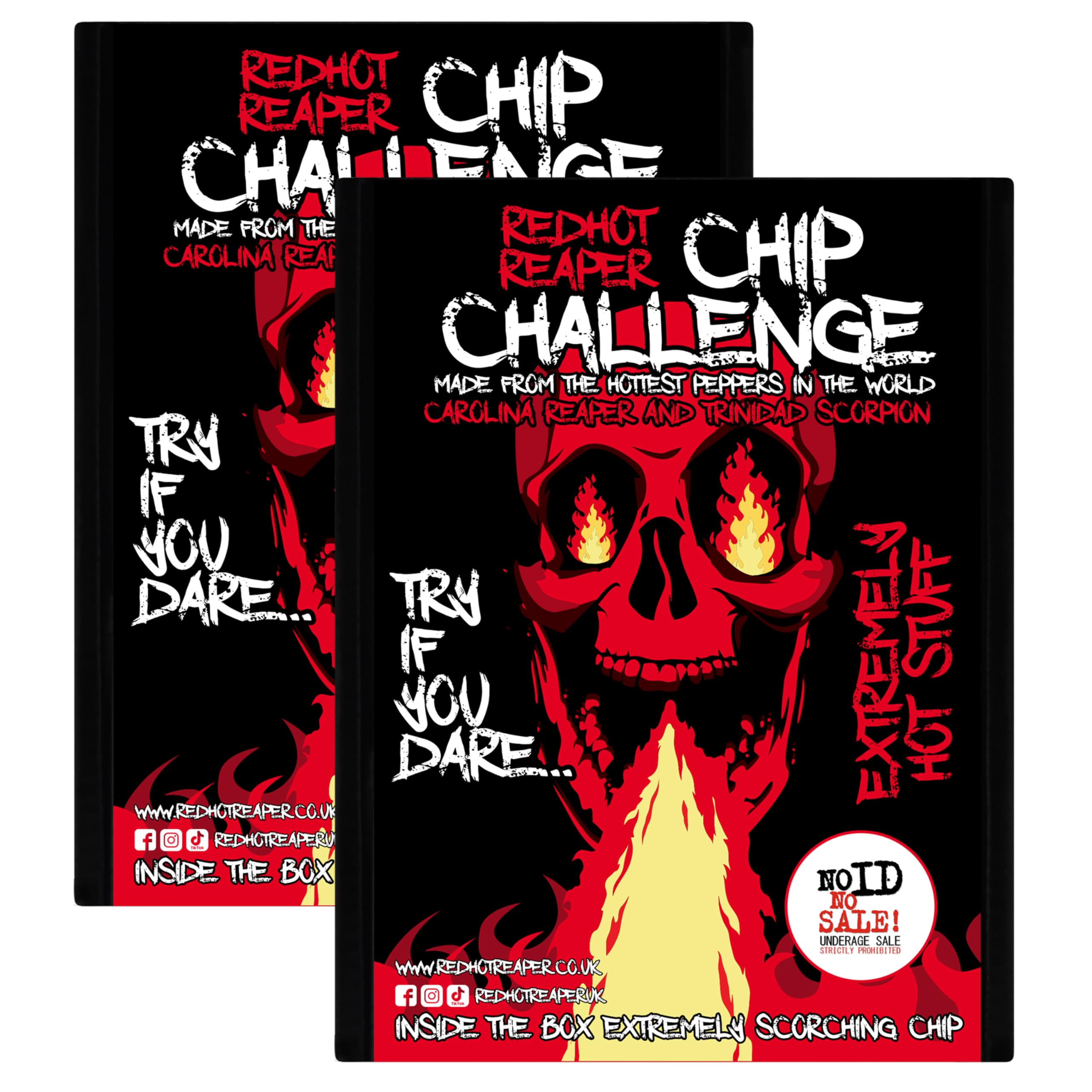 Jolof Store Red Hot Reaper Carolina Reaper Spicy Hot Chip Challenge (2-Pack)