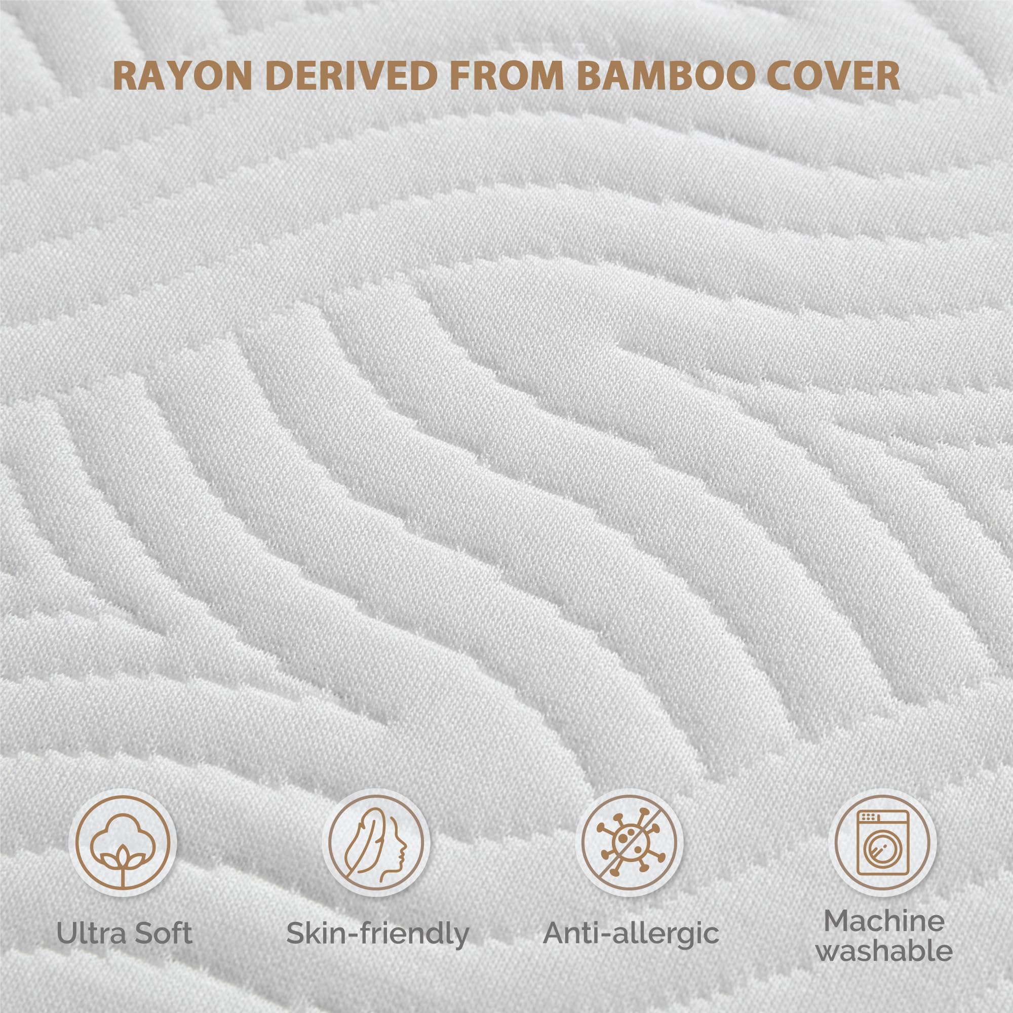 Degrees of Comfort 2 Inch Memory Foam Mattress Topper | Single Bed