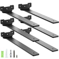 Yeabett 30cm Floating Shelf Brackets – 6 Pack Heavy Duty Metal, Black