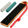 BeaverCraft Leather Strop Sharpening Kit | 2-Sided Honing Block & Compound