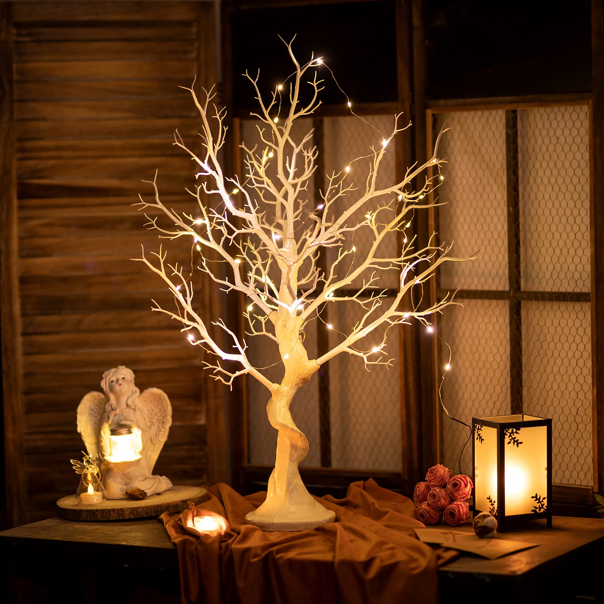 80cm White Manzanita Tree – Artificial Twig Table Centerpiece