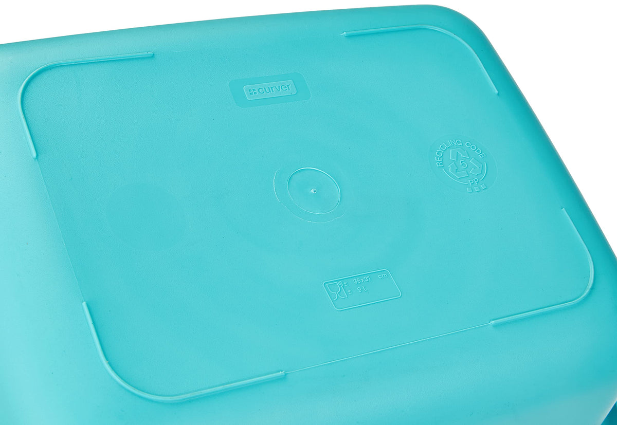 Curver 228032 Square Turquoise Plastic Basin 9L 38,5 x 31 x 12,7 cm - image 5