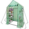 Grandhom Walk-In Greenhouse - 3-Tier 6 Shelves PE Cover 143x73x195cm