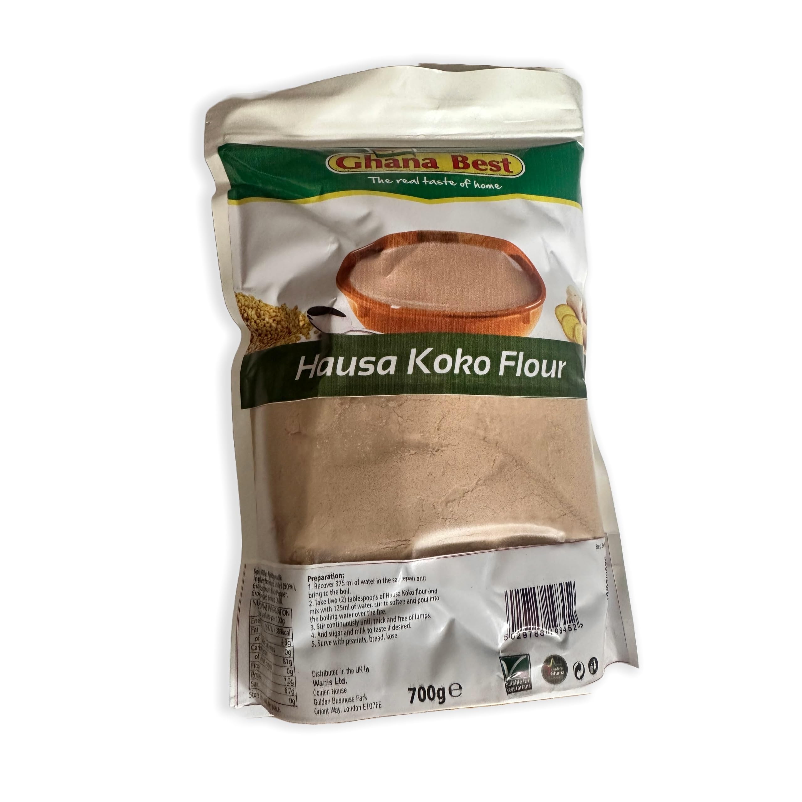 Ghana Best Hausa Koko Flour - Traditional African Porridge Mix, 700g
