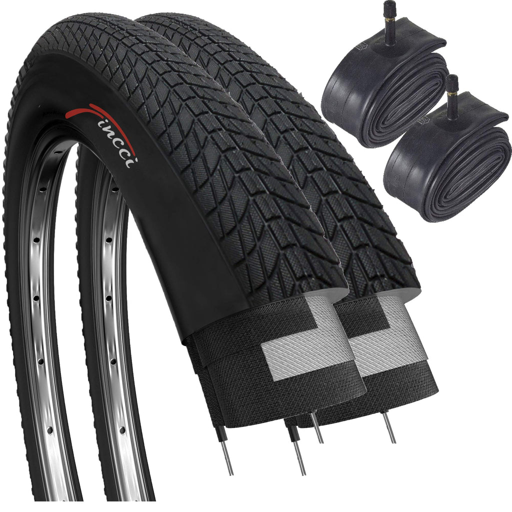 Fincci 20 x 1.75 BMX Bike Tyres – Set of 2 Foldable Tires with Inner Tubes