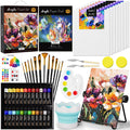 Nicpro 68PCS Acrylic Paint Canvas Set | Art Supplies Kit with Table Easel