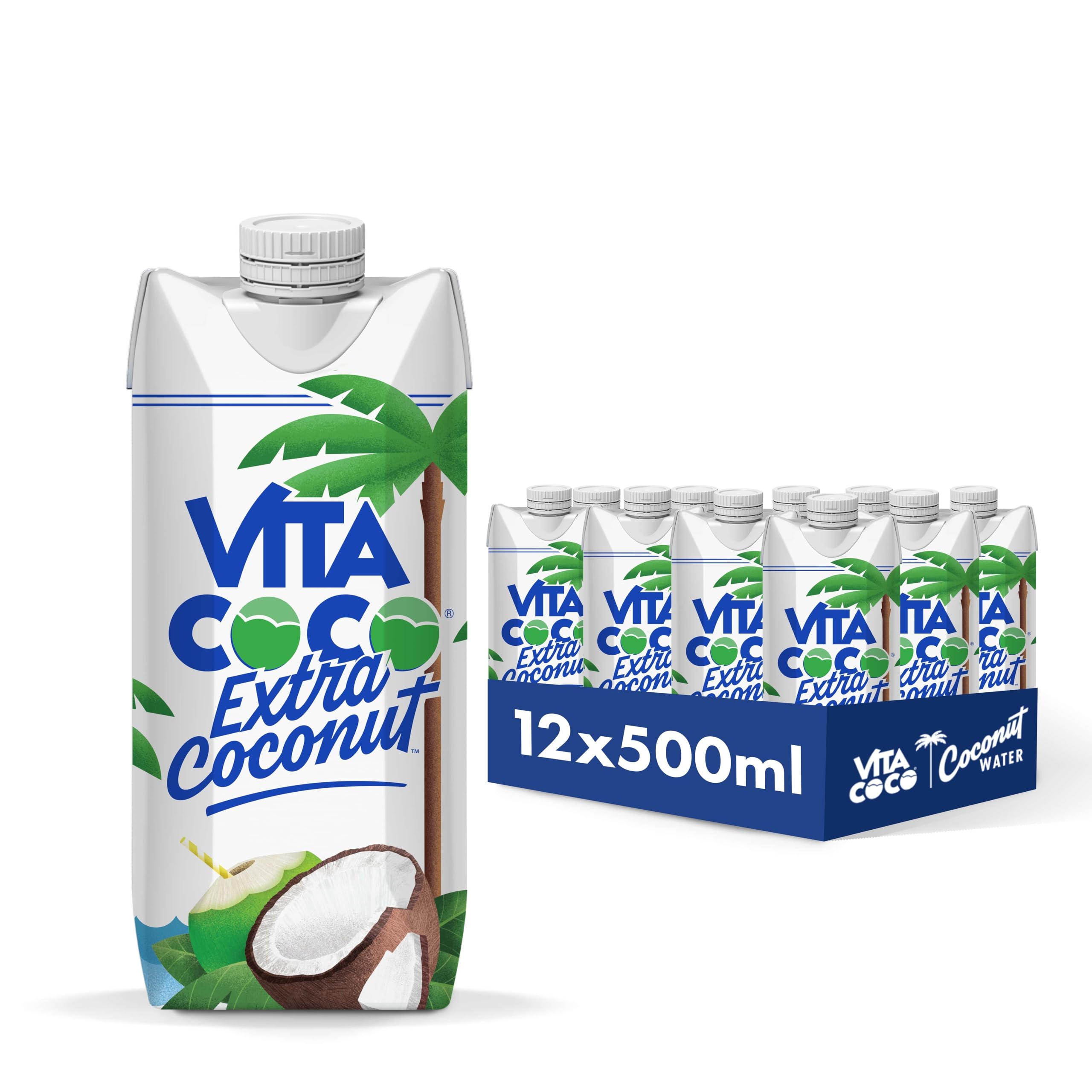 Vita Coco Pressed Coconut Water – Extra Electrolytes – 500ml (Pack of 12)