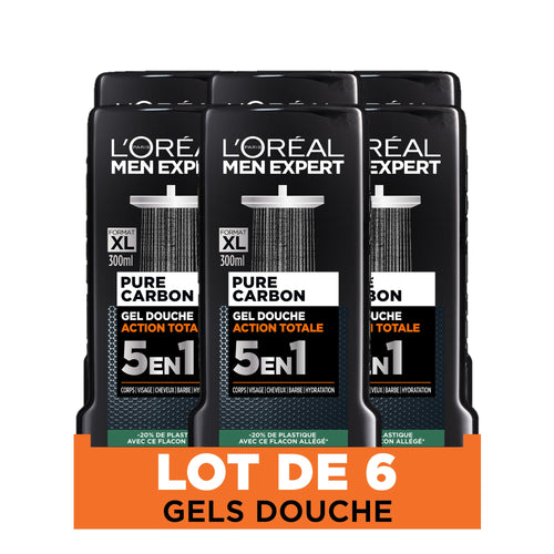 L'Oréal Paris Men Expert Total Clean 5-in-1 Shower Gel - 6 Pack Bulk