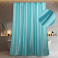 PopKozzi Aqua Blue Glitter Shower Curtain | Metallic Teal Fabric - 183x183cm