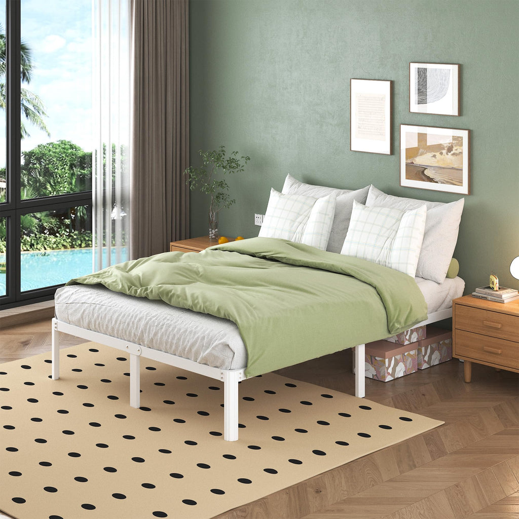 Lutown-Teen King Size Metal Bed Frame - Heavy Duty 5ft Noise Free