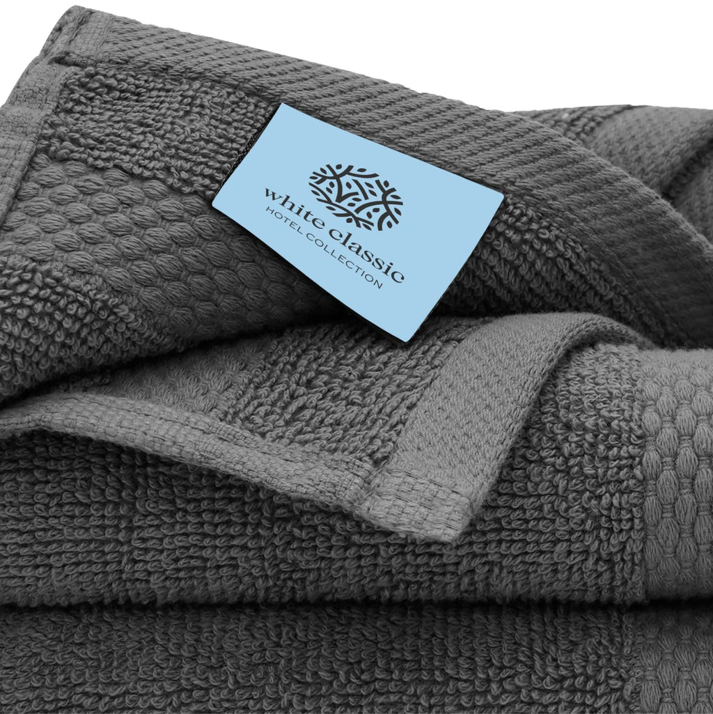 8-Piece Egyptian Cotton Towel Set – Charcoal Grey, 700 GSM