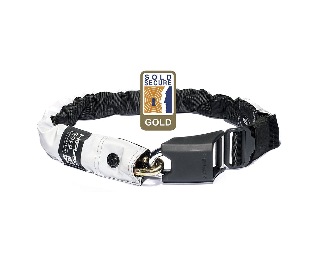 Hiplok Gold Wearable Bike Chain Lock – Superbright Hi-Vis 85cm Chain