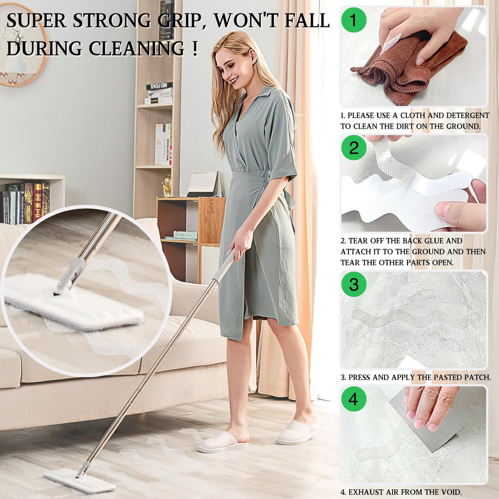 LUFFLOK 24 Pcs Bath Stickers Non Slip Bath Stickers Transparent - image 4