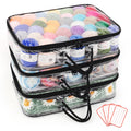 Coopay 3-Pack Clear Yarn Storage Organiser – Dust-Proof PVC Knitting Bag