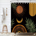 Kavier Vintage Boho Shower Curtain | Mid Century Abstract Waterproof Fabric