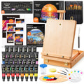 Shuttle Art 59 Pack Acrylic Painting Set with Tabletop Easel and Canvas