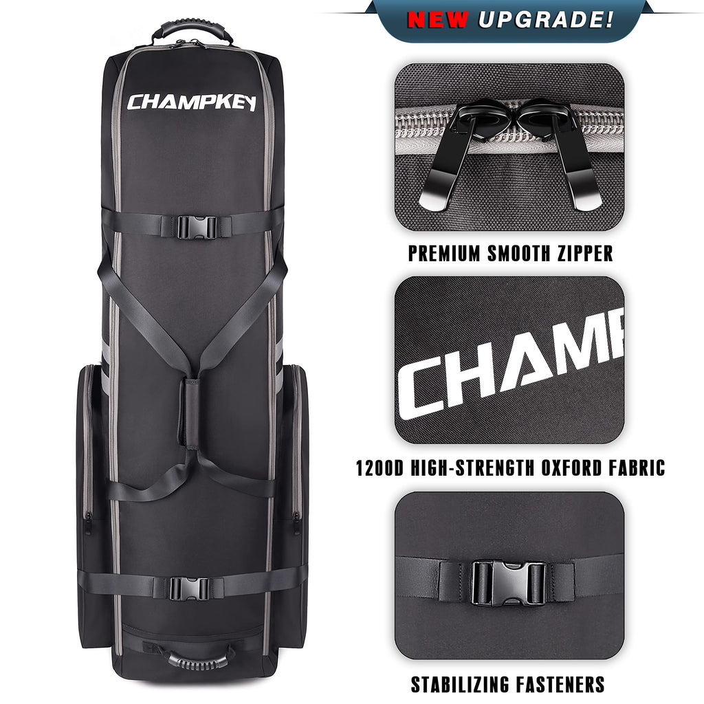 CHAMPKEY 1.0 Golf Travel Bag | 1200D Waterproof Padded Wheeled Case