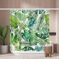 Tropical Plant Shower Curtain – Waterproof Mold Resistant Fabric