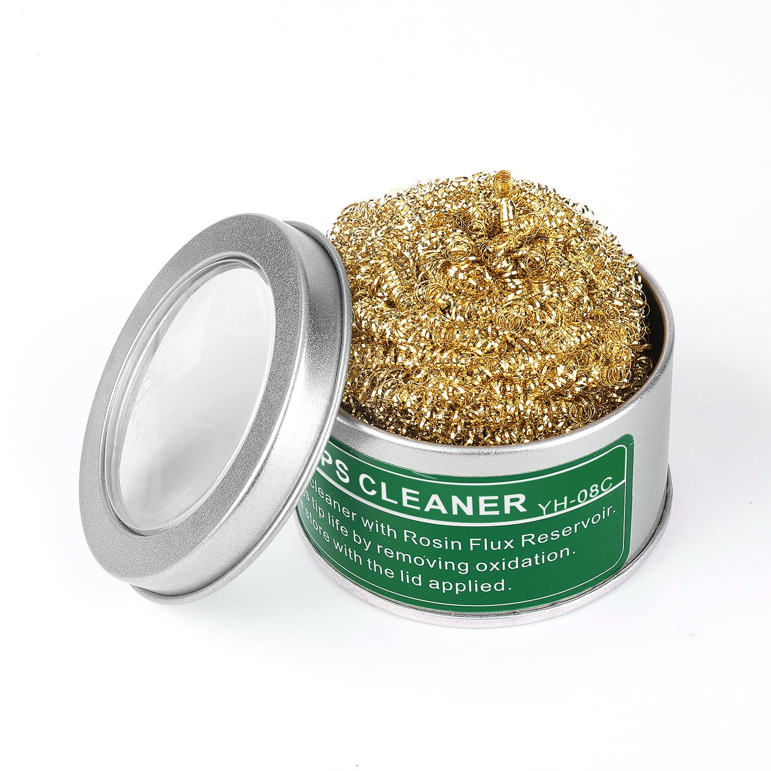 Flexzion Soldering Iron Tip Cleaner | Brass Wire Sponge & Rosin Flux
