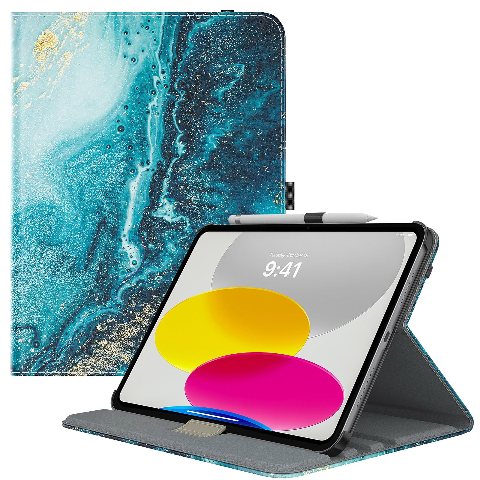 TiMOVO Rotating Case for iPad 11th/10th Gen – Leather Stand Cover