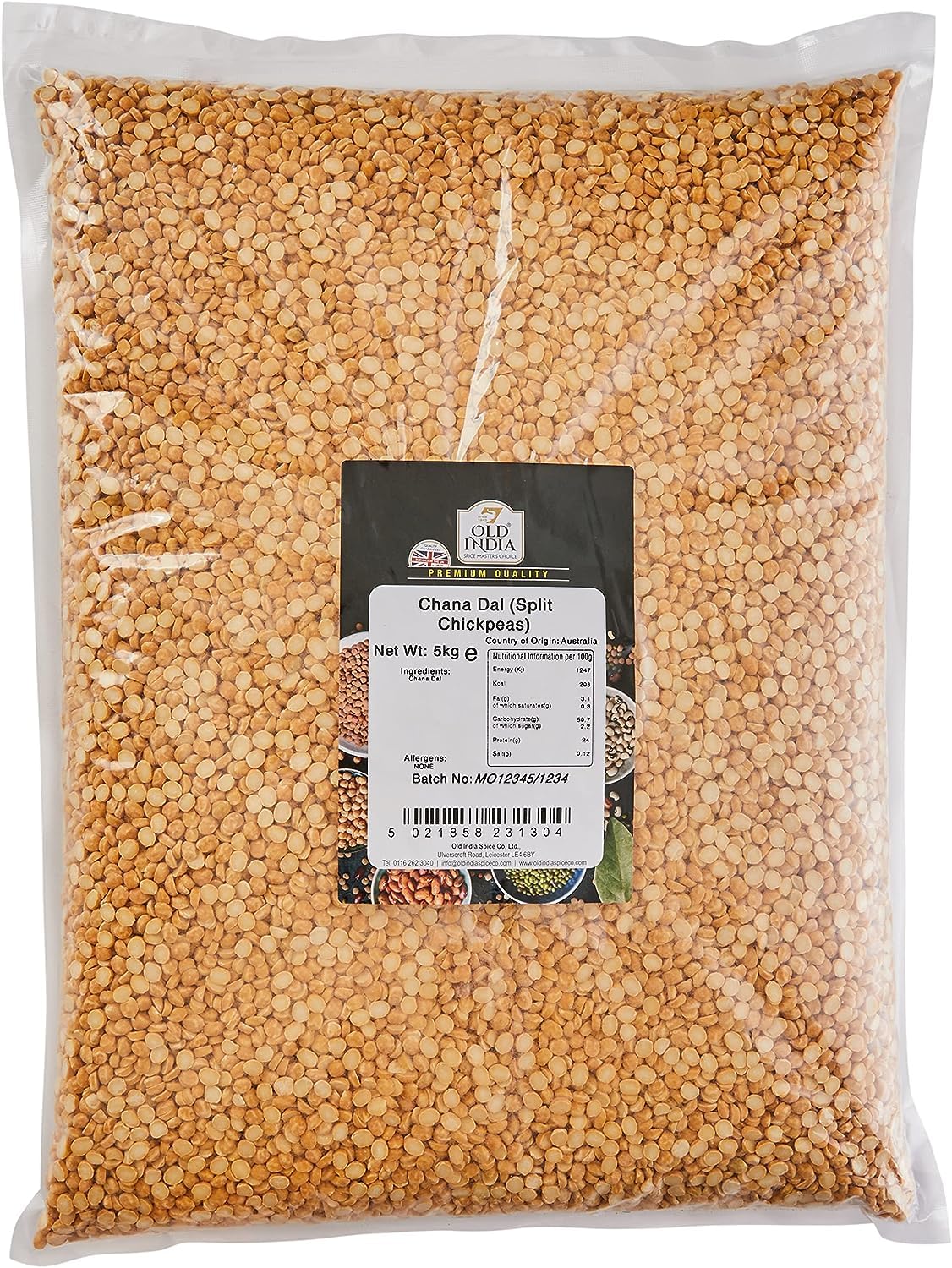 Old India Chana Dal Split Chickpeas - Premium Indian Pulses, 5 kg Bulk