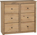 Seconique Panama 6 Drawer Chest – Distressed Waxed Pine Storage Dresser