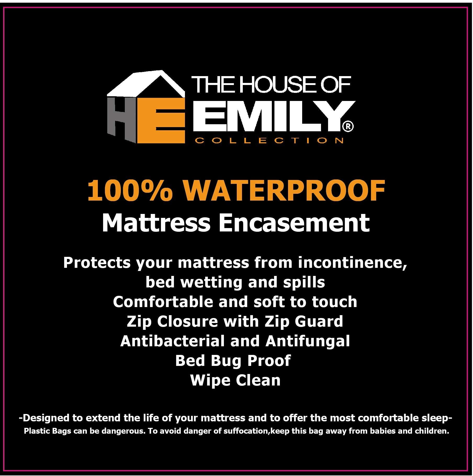 Double Waterproof Mattress Encasement – 6-Sided Bed Bug Cover