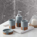 Sweet Home Collection Decorative Beautiful Designs Bath Décor, Resin, Moderno, 4 Piece Set - image 1
