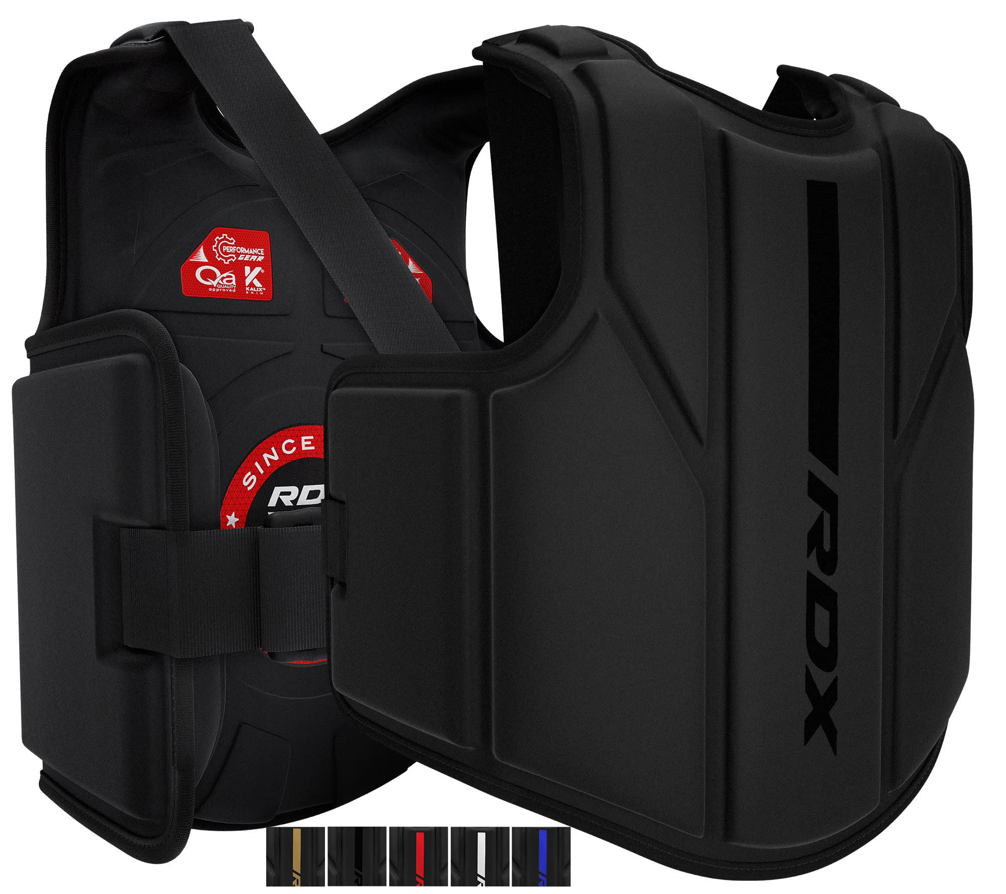 RDX KARA Chest Guard | Maya Hide Leather MMA & Muay Thai Body Protector