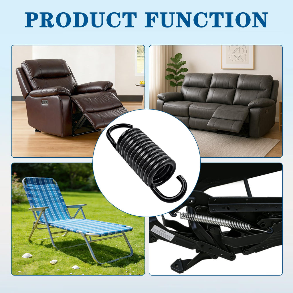 Dlfeue 10 Pcs 2-1/2 Inch Electric Recliner Mechanism Tension Spring