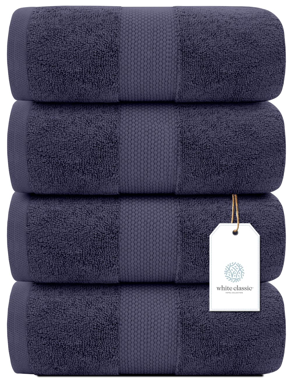 White Classic 700 GSM Cotton Bath Towels Set of 4 | Luxury Hotel Quality