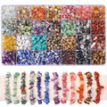 1400pcs Gemstone Chip Beads – 28 Color Crystal Jewelry Making Kit