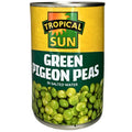 Tropical Sun Green Pigeon Peas - 425g Canned Legumes (Pack of 12)