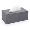 BTSKY Grey Linen Rectangular Tissue Box Cover | Modern Napkin Holder