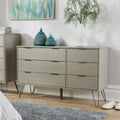 Acadia 6 Drawer Chest – Grey Industrial Wooden Storage